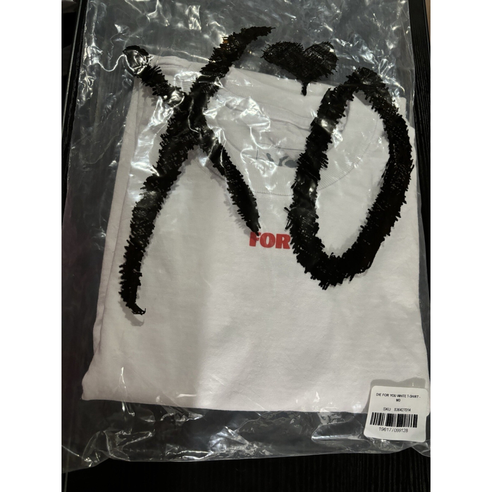 XO The Weeknd 'Die For You' T-Shirt•Lightening Bolt Back•White Size Medium•New - Picture 5 of 5